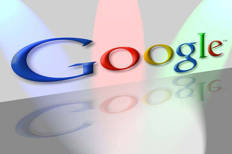 Google Logo on Reflective Surface