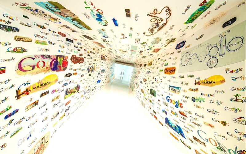 Google Logo Tunnel — White