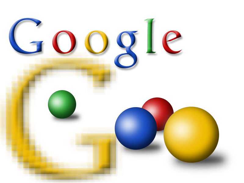 Google logo with balls