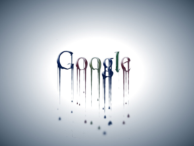 Google Logo with Dripping Paint