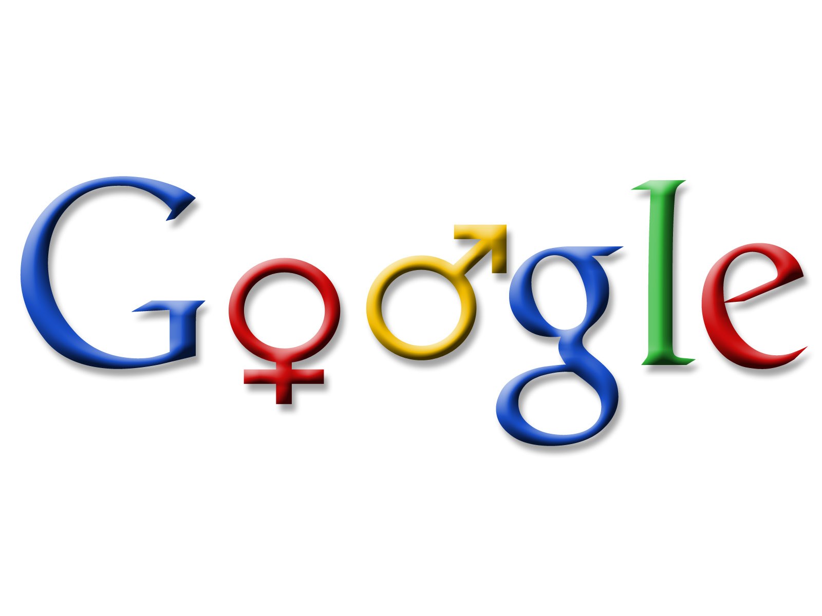 Google logo with gender symbols