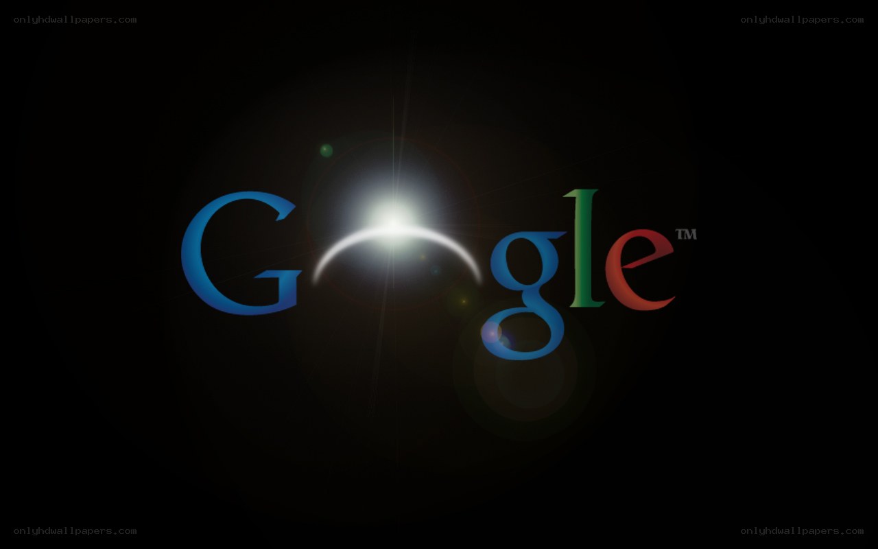 Google logo with lens flare