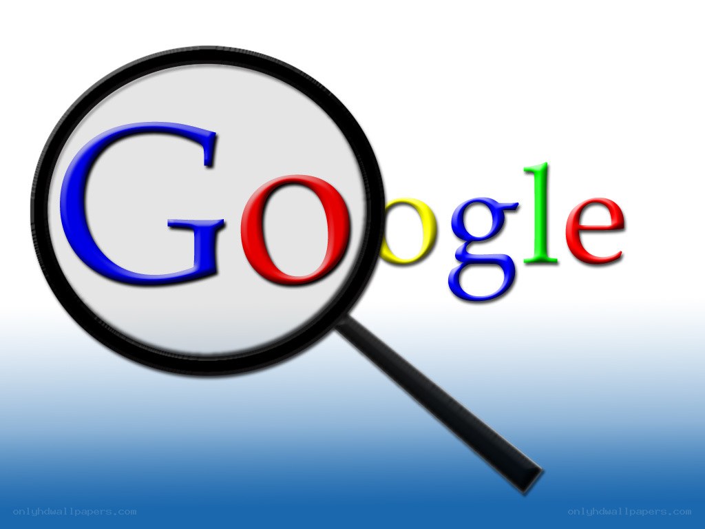 Google logo with magnifying glass
