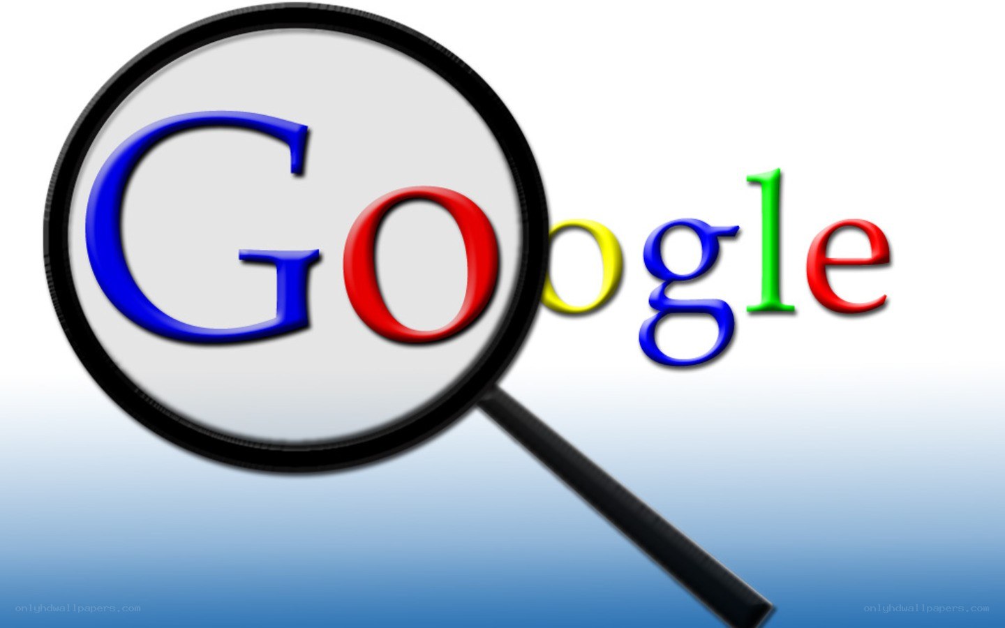Google logo with magnifying glass