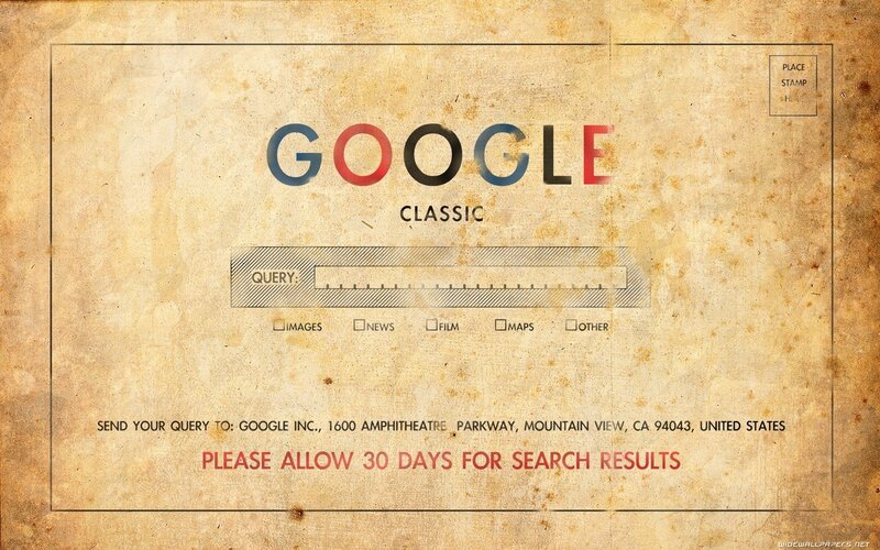 Google Search Interface — Brown, Nostalgic, Illustration, Search Bar