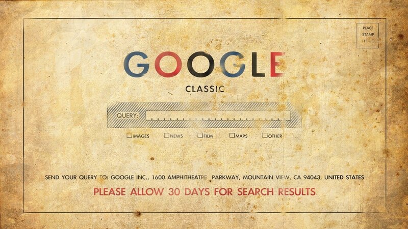 Google Search Interface — Brown, Nostalgic