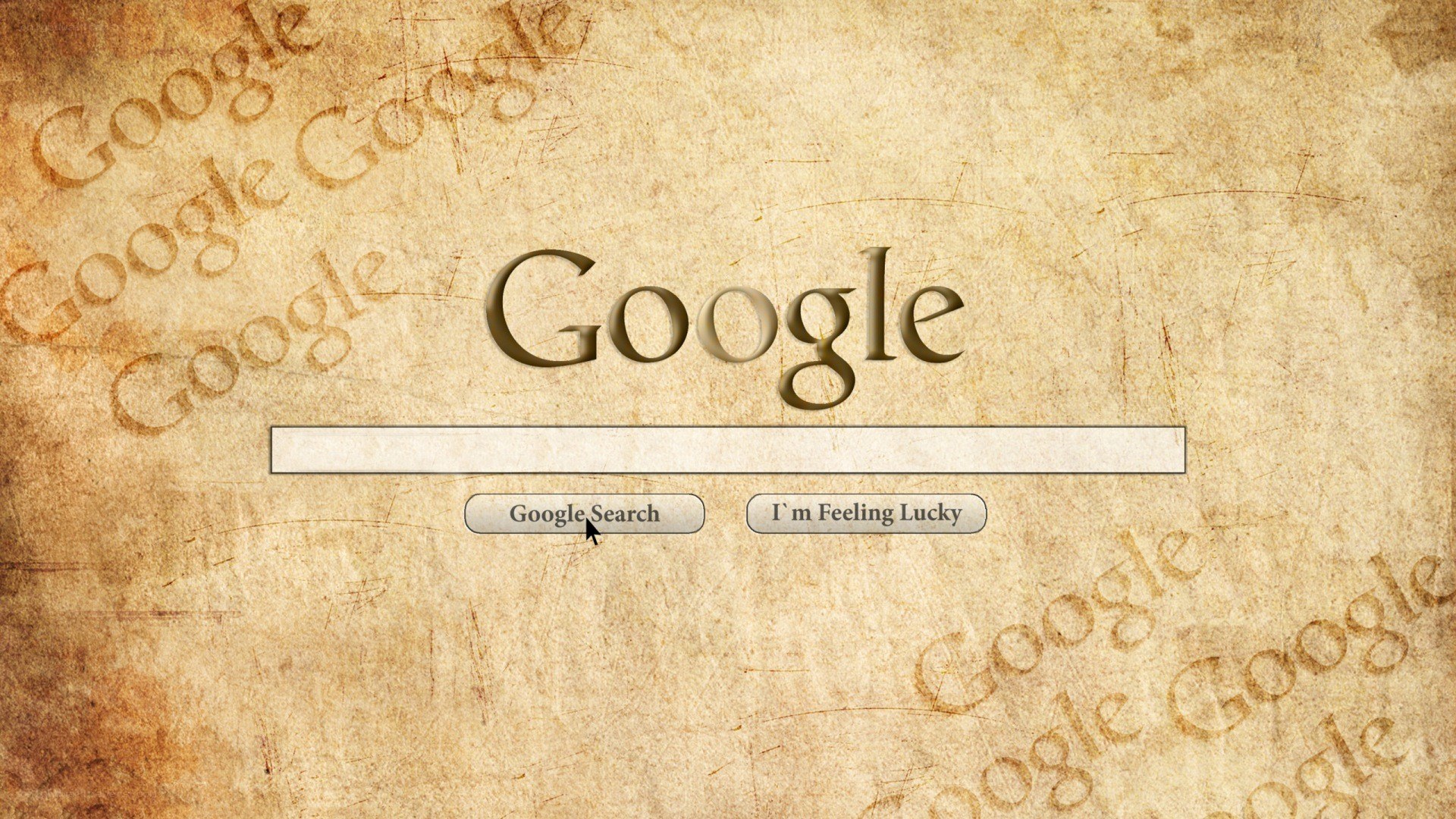 Google search page on old paper