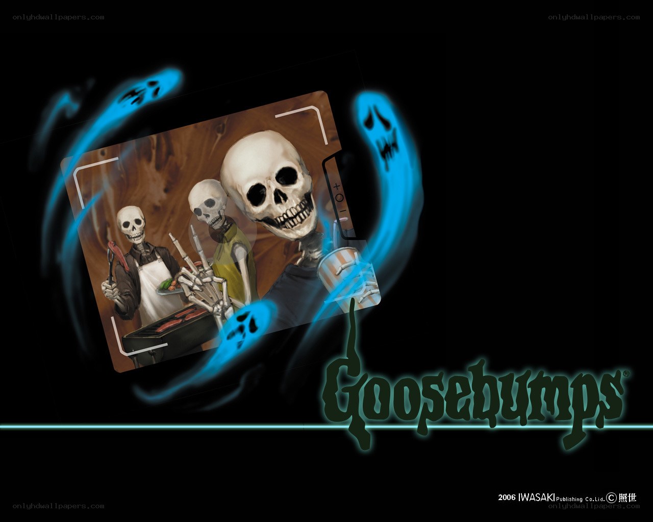 Goosebumps skeletons at barbecue