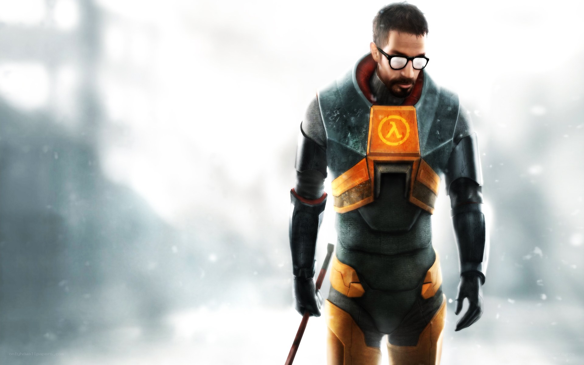 Gordon Freeman in snowstorm