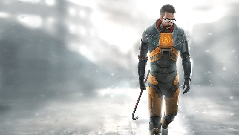 Gordon Freeman in the snow