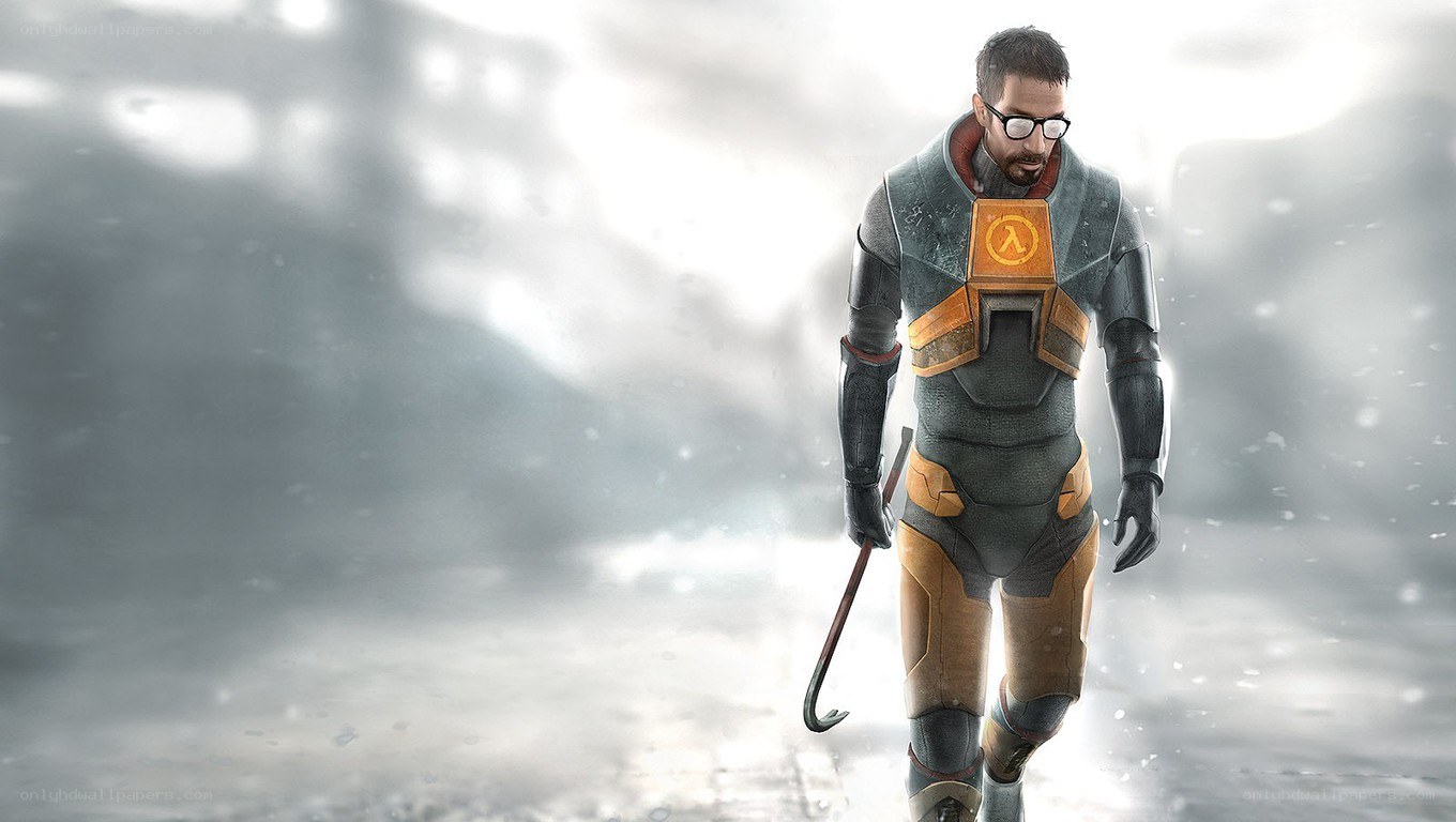 Gordon Freeman in the snow