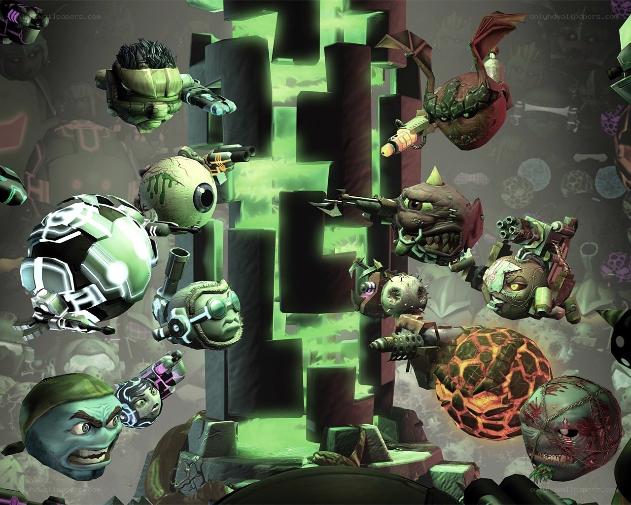 Gore-filled alien battle scene
