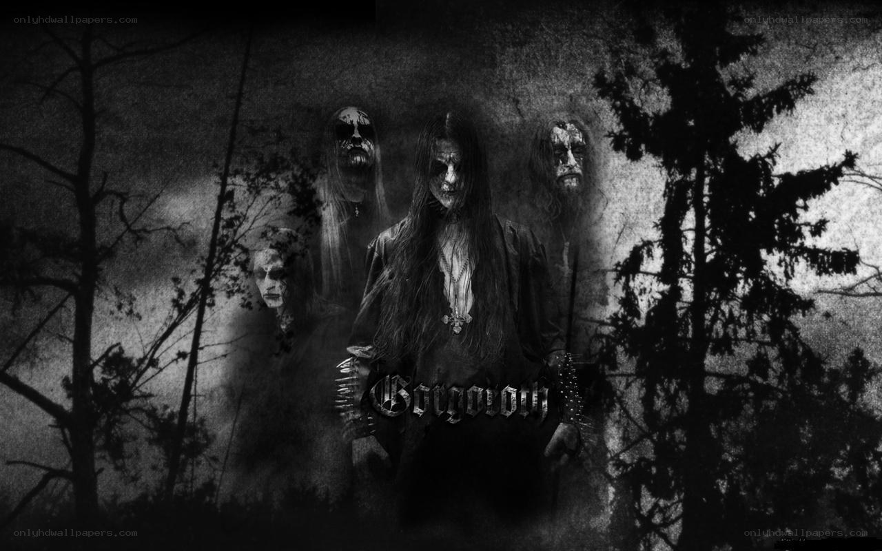 Gorgoroth band in a dark forest
