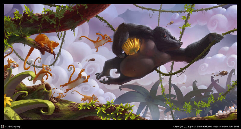 Gorilla and Monkeys