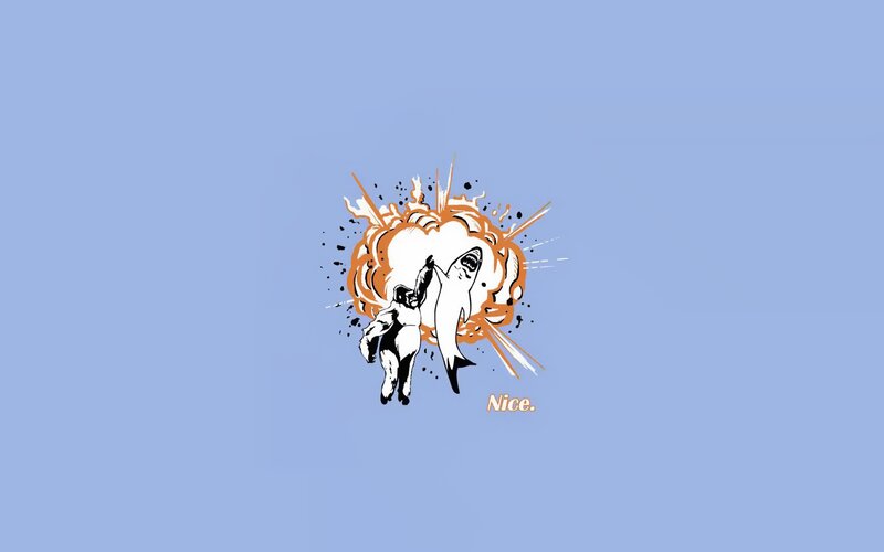 Gorilla and Shark Explosion — Blue