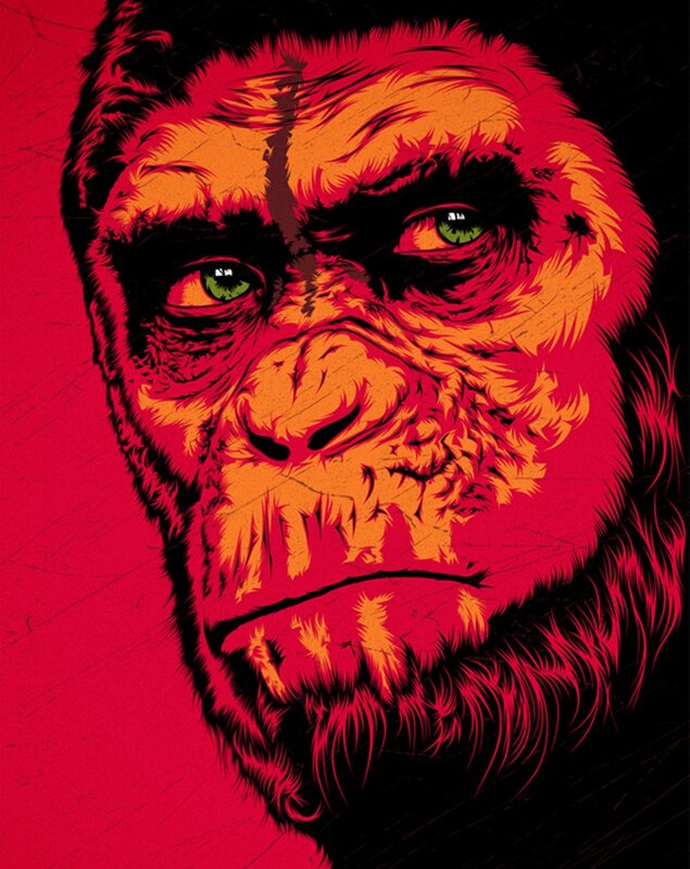 Gorilla Face — Red