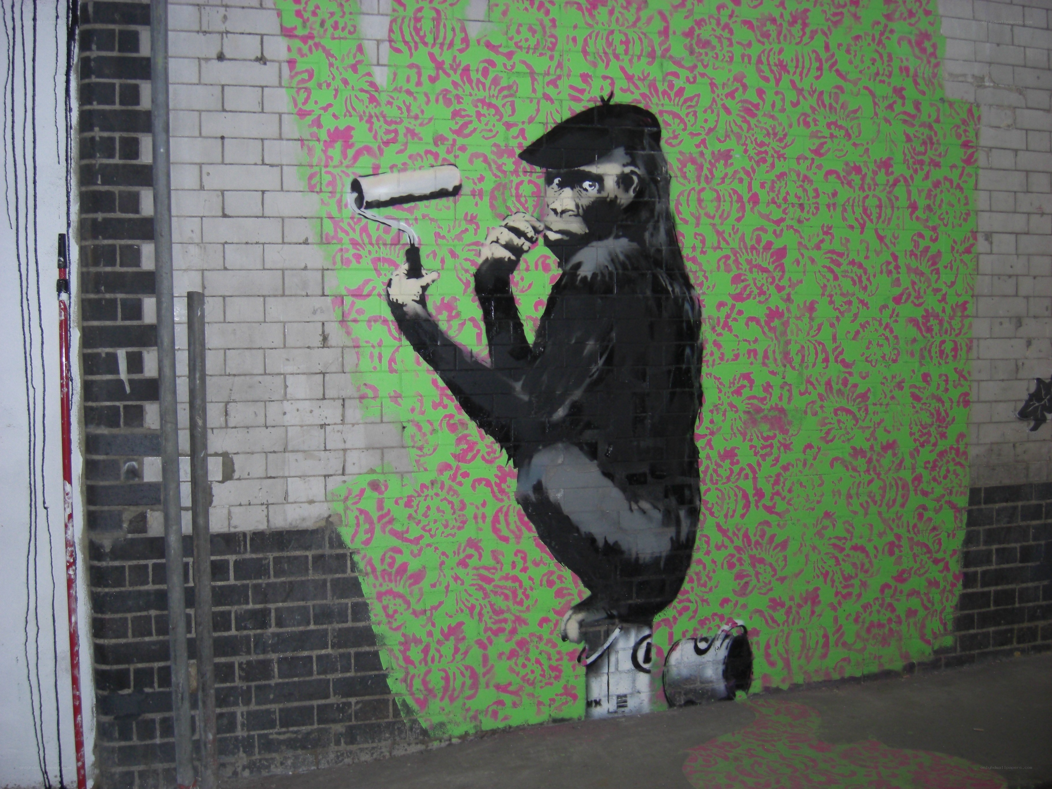 Gorilla graffiti mural