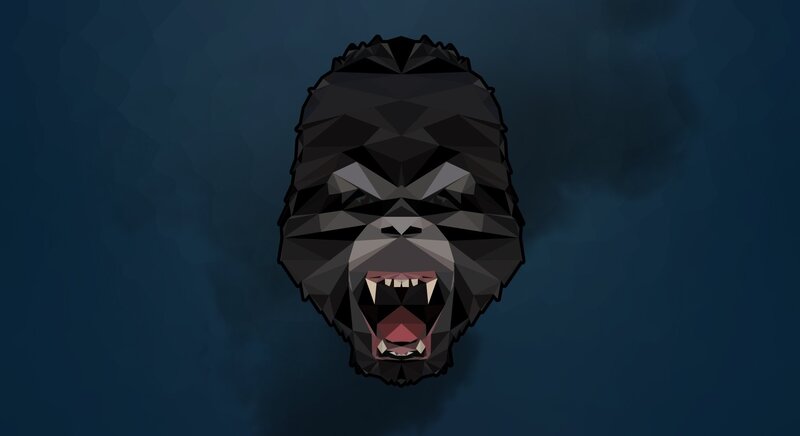 Gorilla Head — Black