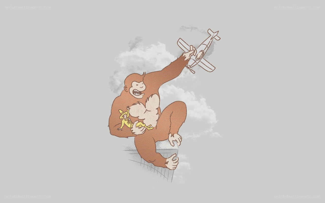 gorilla holding airplane