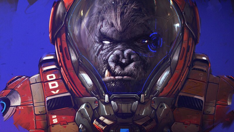 Gorilla in Armor — Red