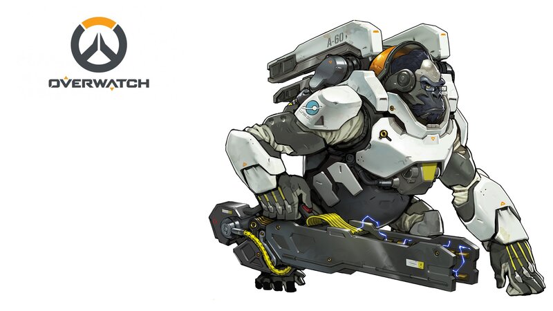 Gorilla in Mech Suit — White, Dramatic, Digital Art