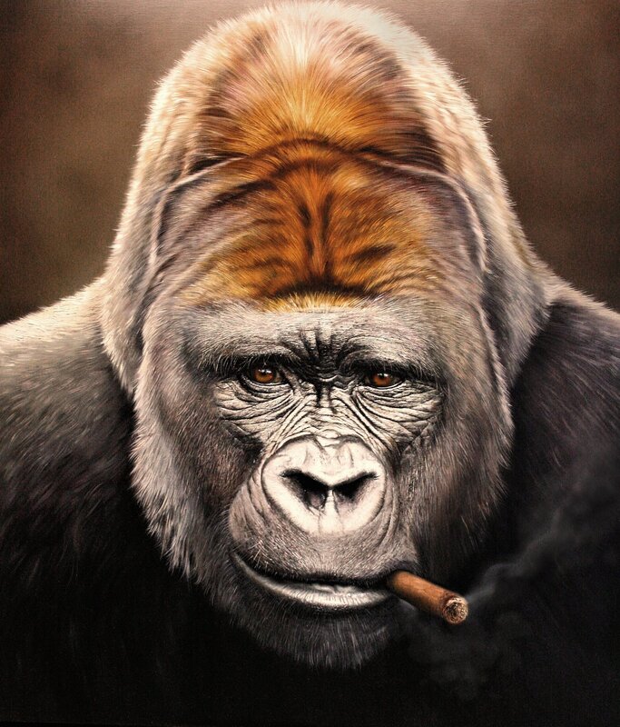 Gorilla with Cigar