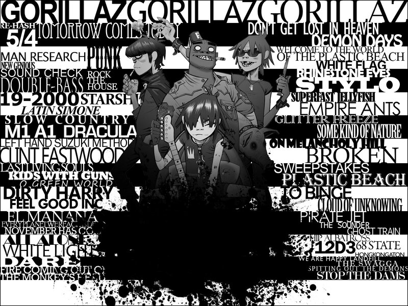 Gorillaz band collage