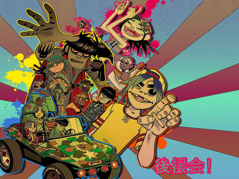 Gorillaz band collage