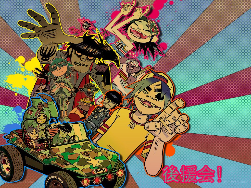 Gorillaz band collage