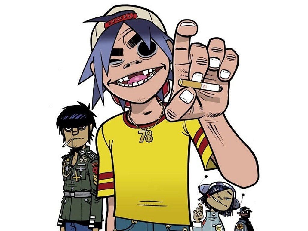 Gorillaz band illustration