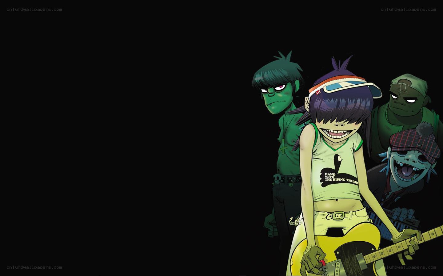 Gorillaz band illustration
