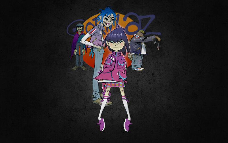 Gorillaz band illustration