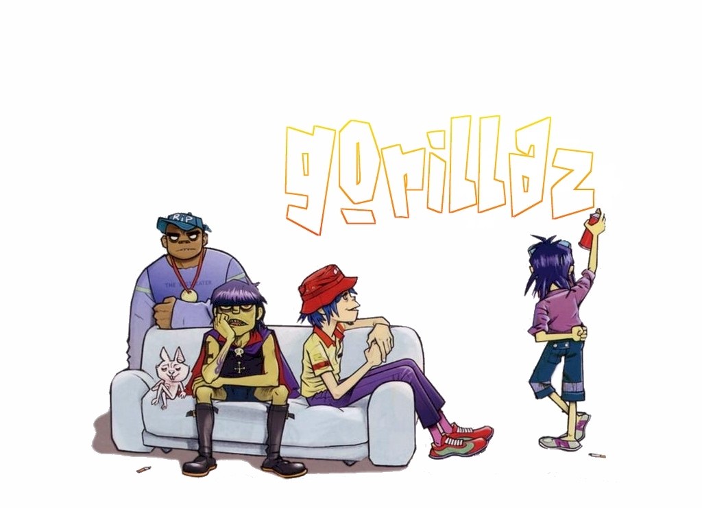 Gorillaz band illustration