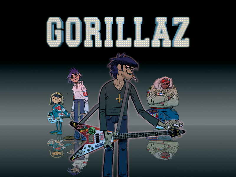 Gorillaz band illustration