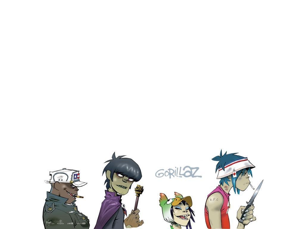 Gorillaz band illustration