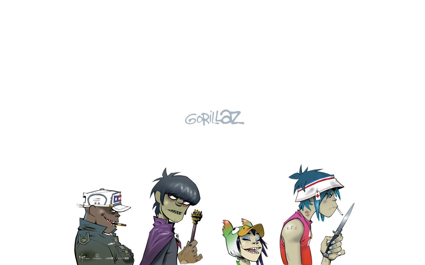 Gorillaz band illustration