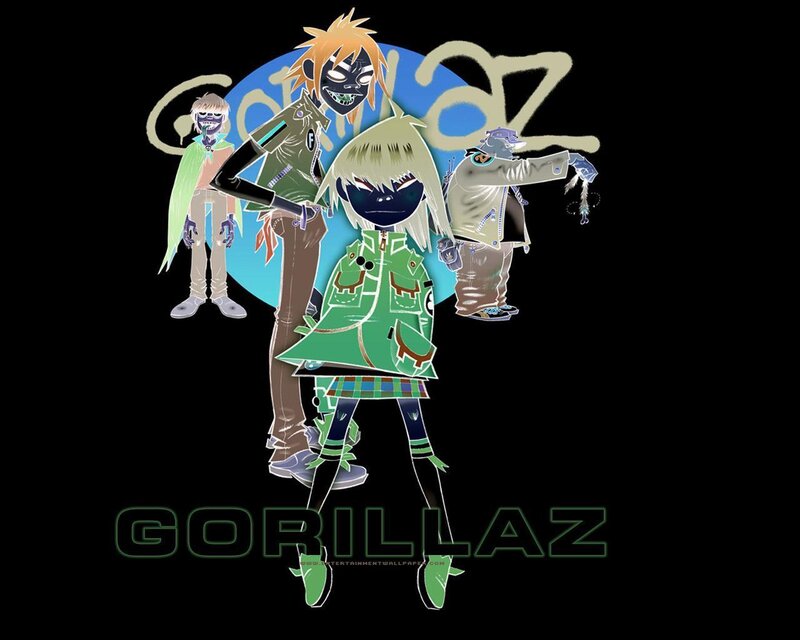 Gorillaz band illustration