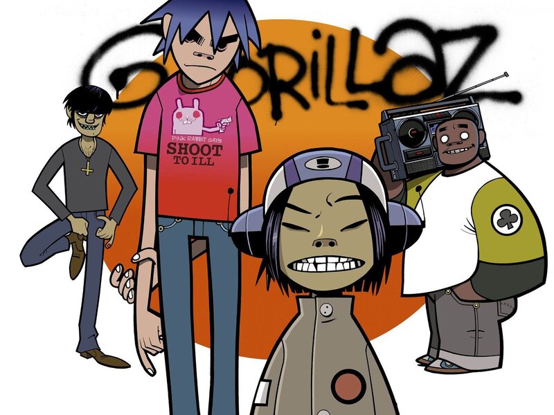 Gorillaz band illustration