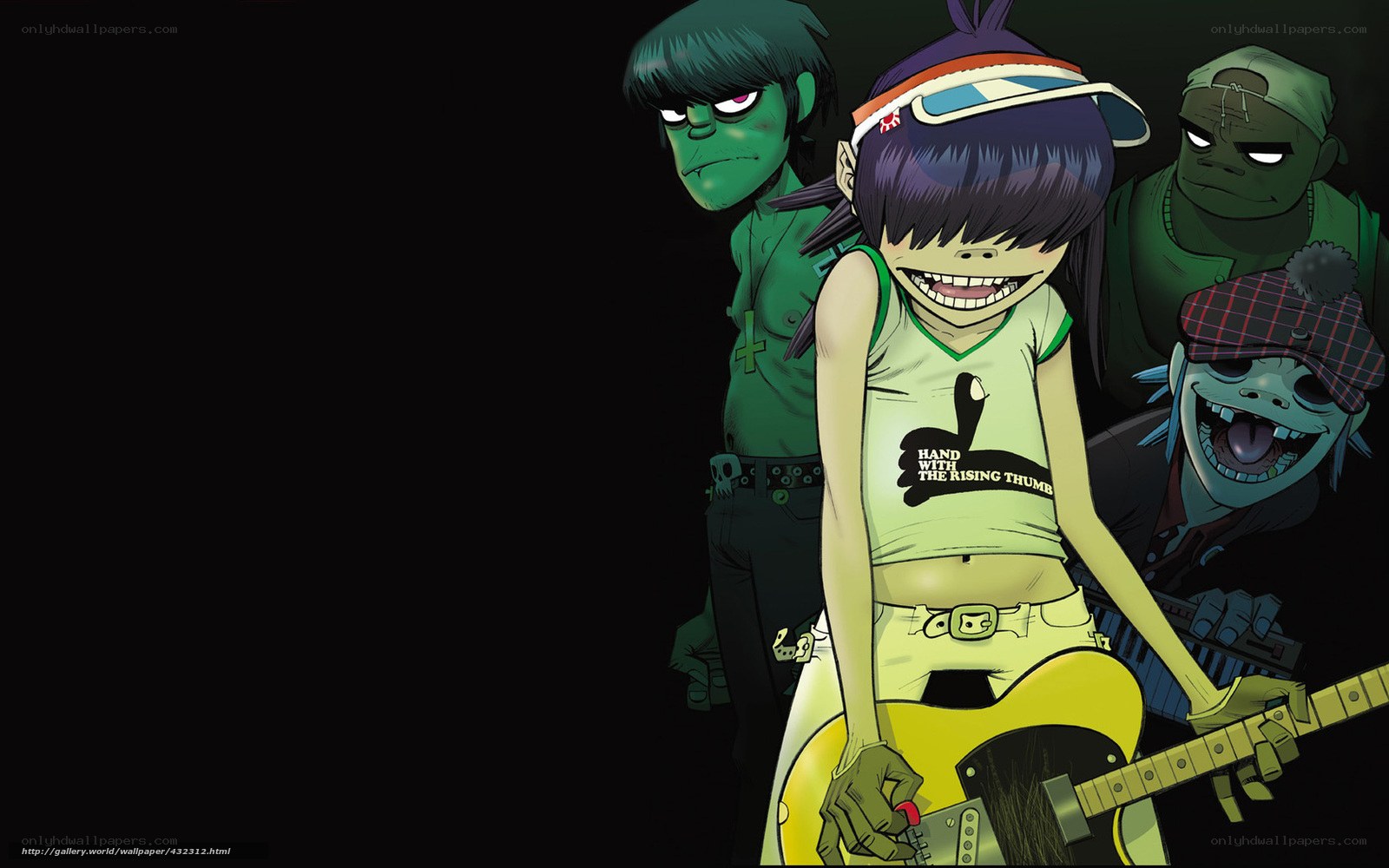 Gorillaz band illustration