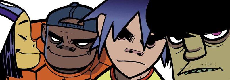 Gorillaz band members close-up
