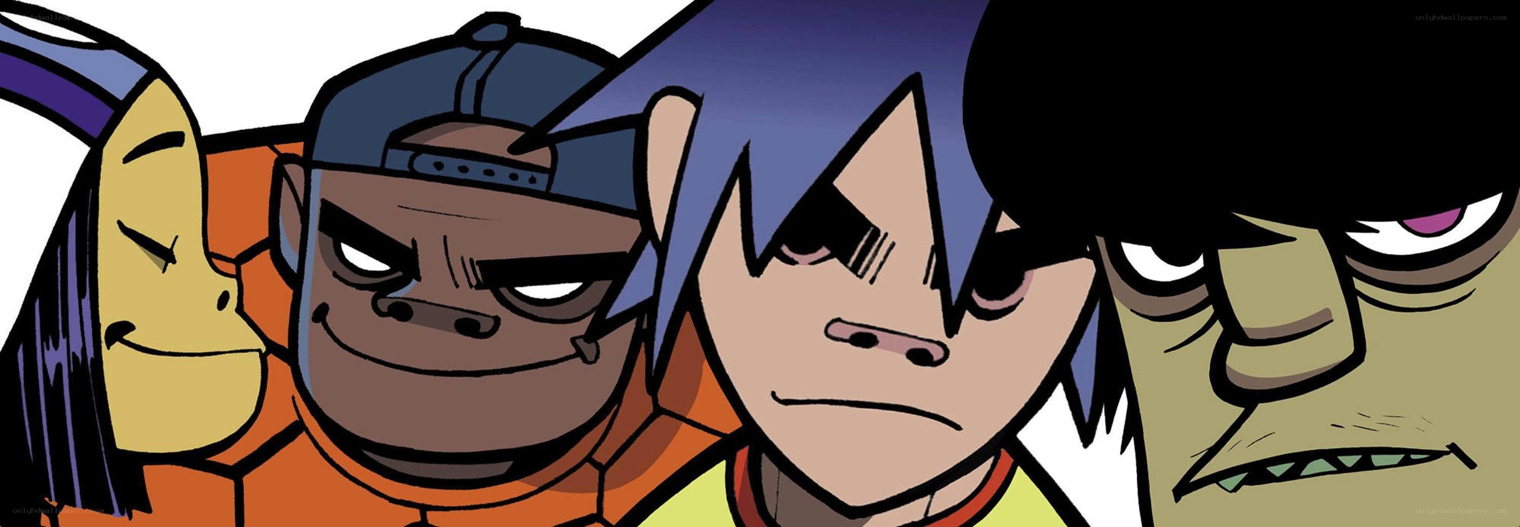 Gorillaz band members close-up