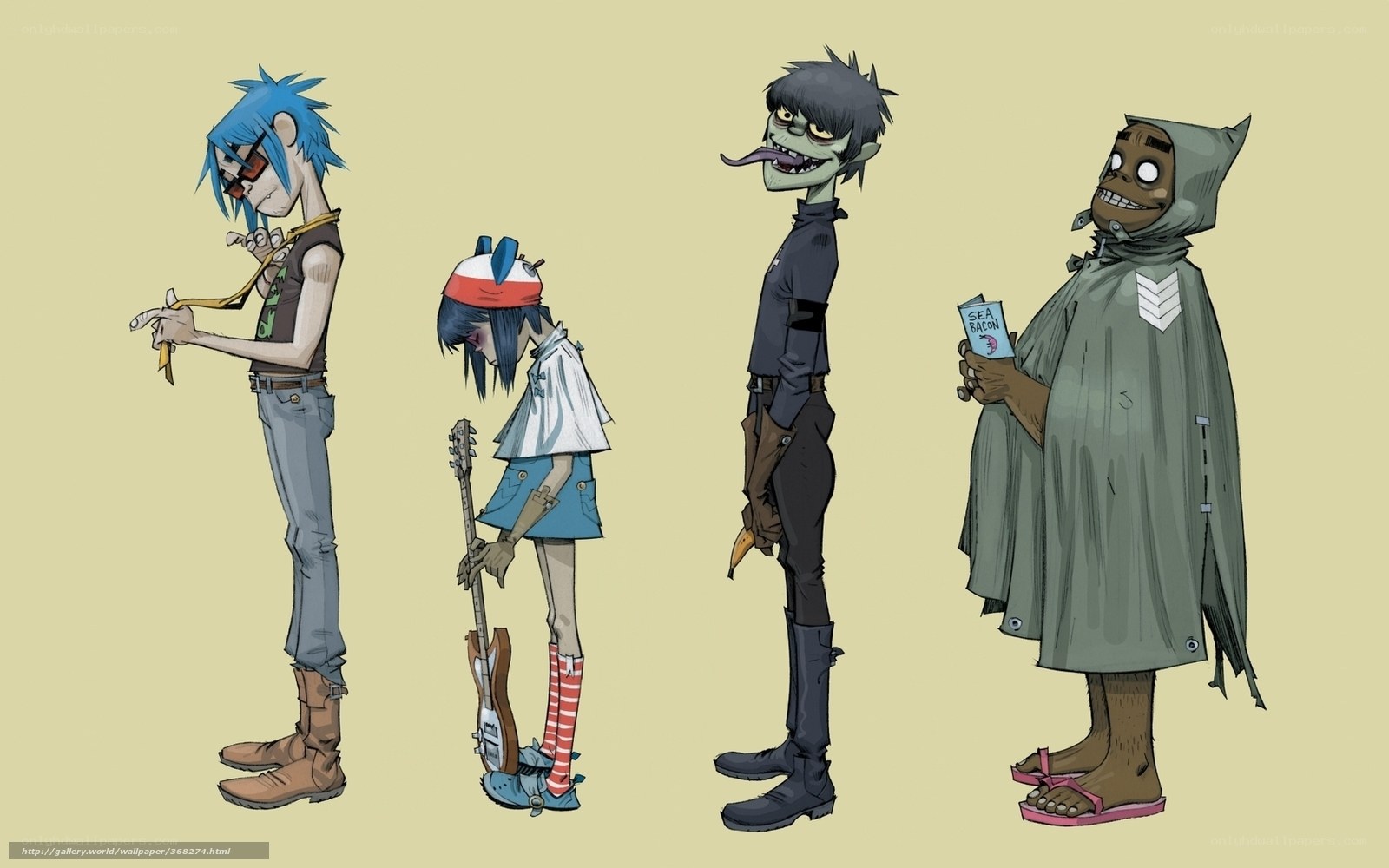 Gorillaz band members concept art