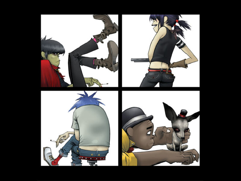 Gorillaz band members illustration
