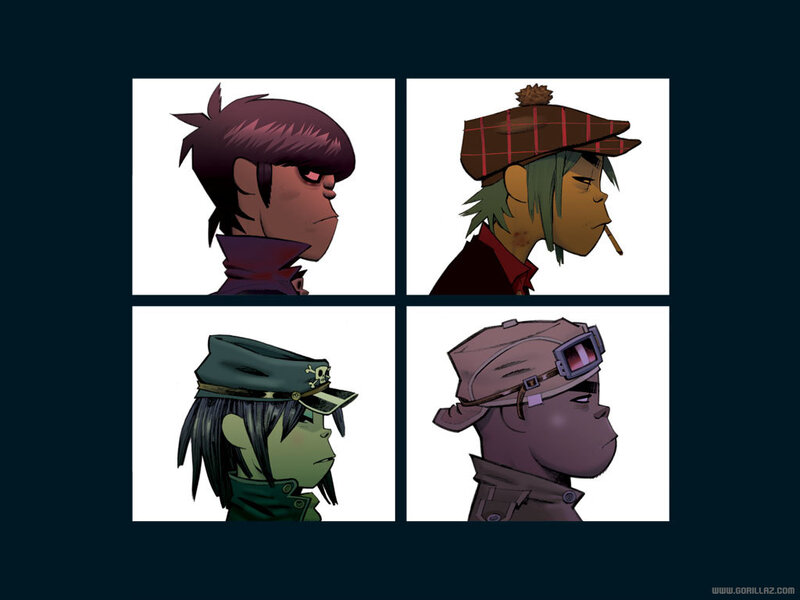 Gorillaz band members portraits