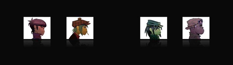 Gorillaz band members portraits