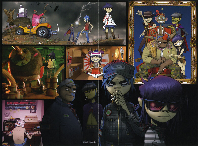 Gorillaz character collage