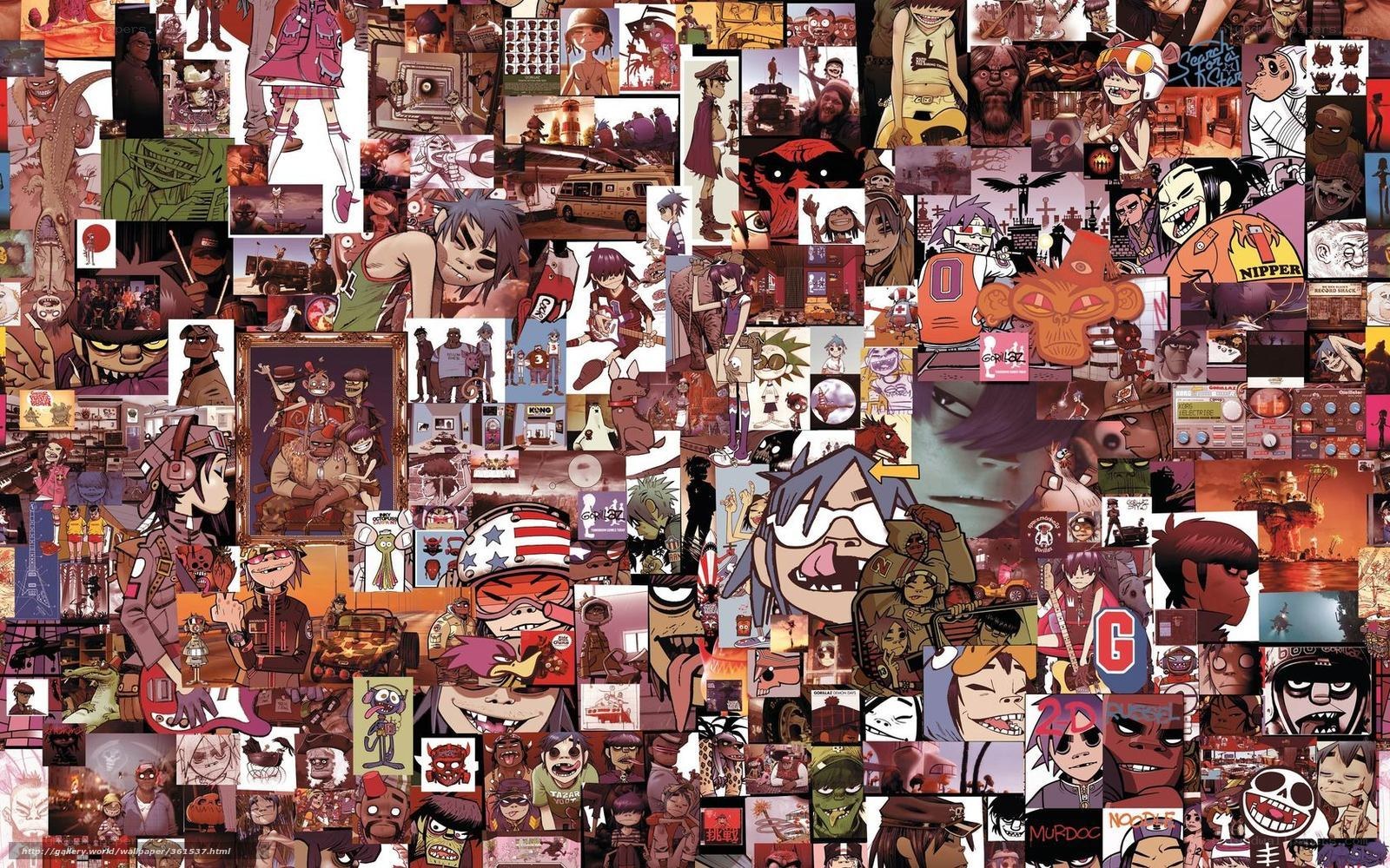 Gorillaz character collage