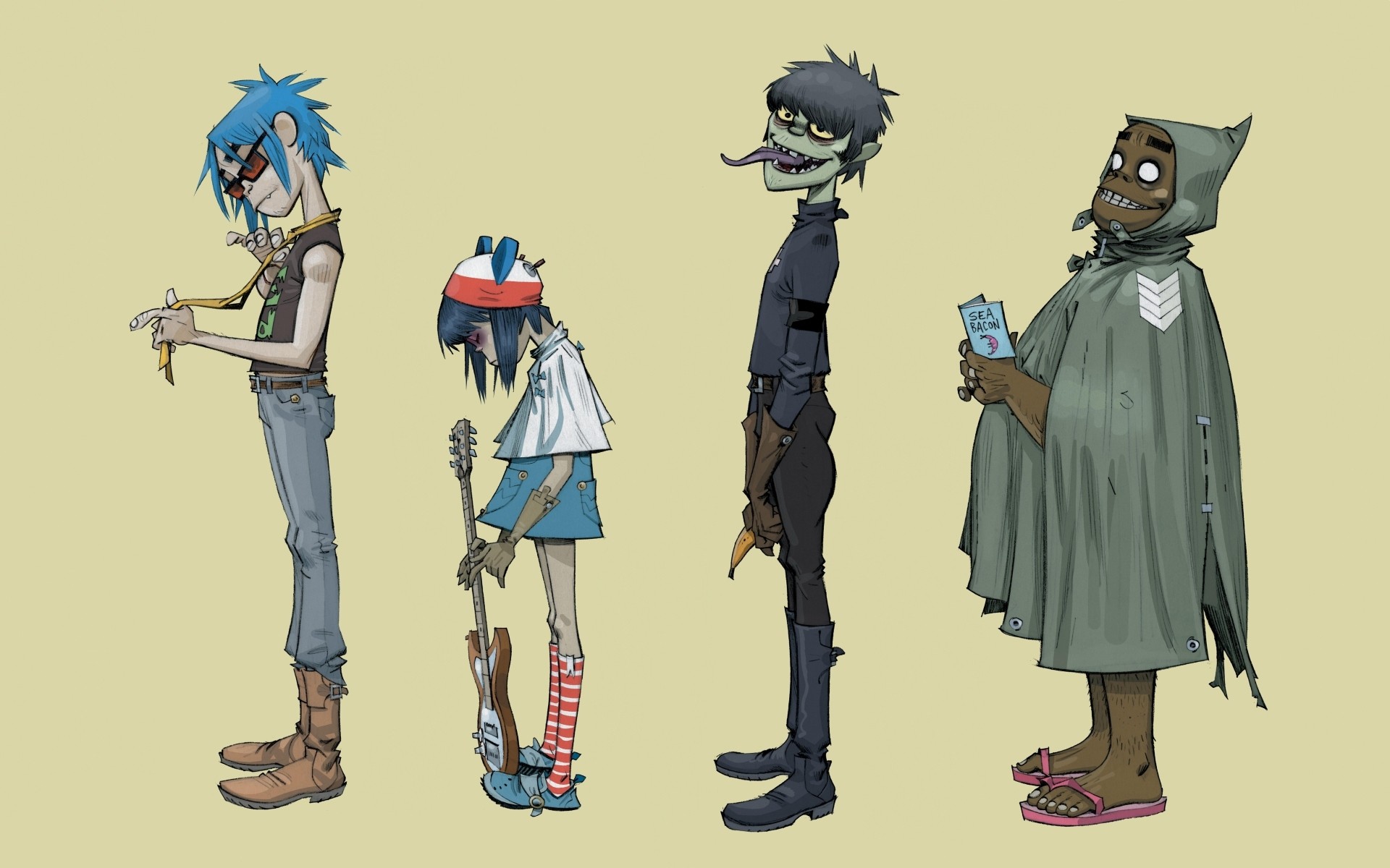Gorillaz character designs