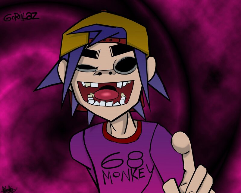 Gorillaz character illustration