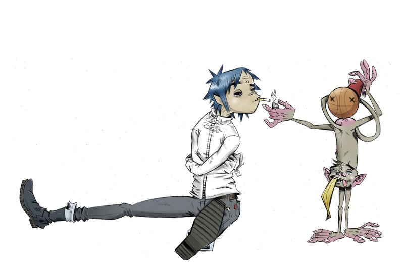 Gorillaz character illustration